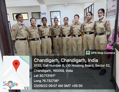 Flag hoisting at college campus